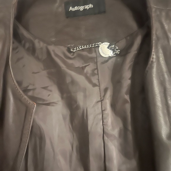 Brown Soft Lined Leather 90s Trench - Picture 3 of 6